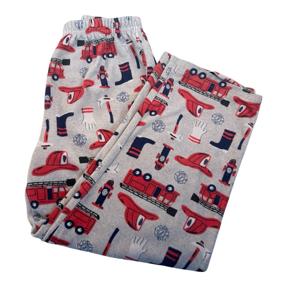 Carters Fire Truck Firefighter Fleece Pajama Pants Size 7‎